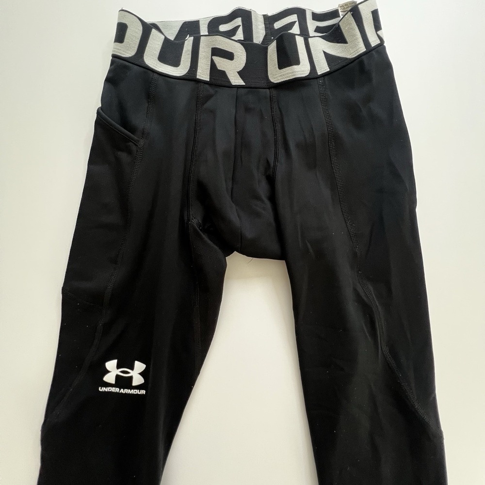 Under Armour ColdGear Compression Leggings Mens Small Black Base Layer